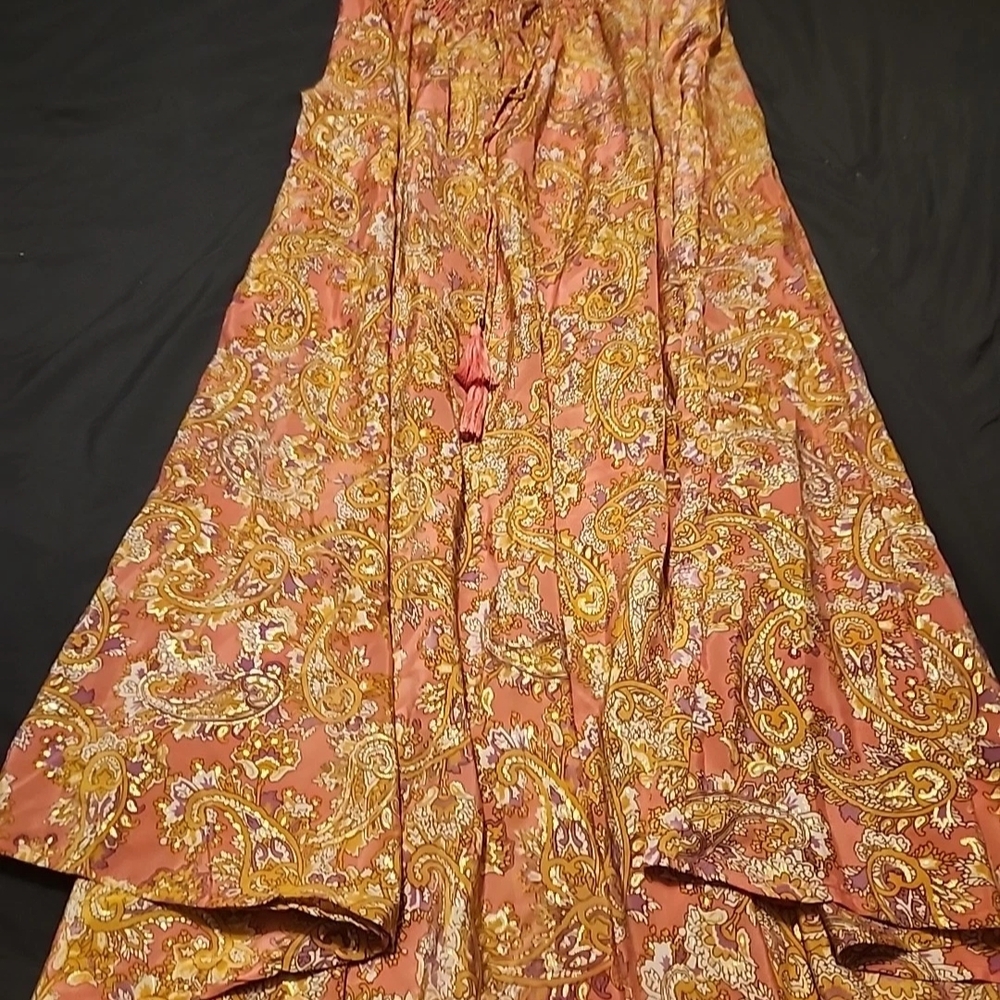 Chelsea & Theodore High Low Skirt - Pink and Yellow